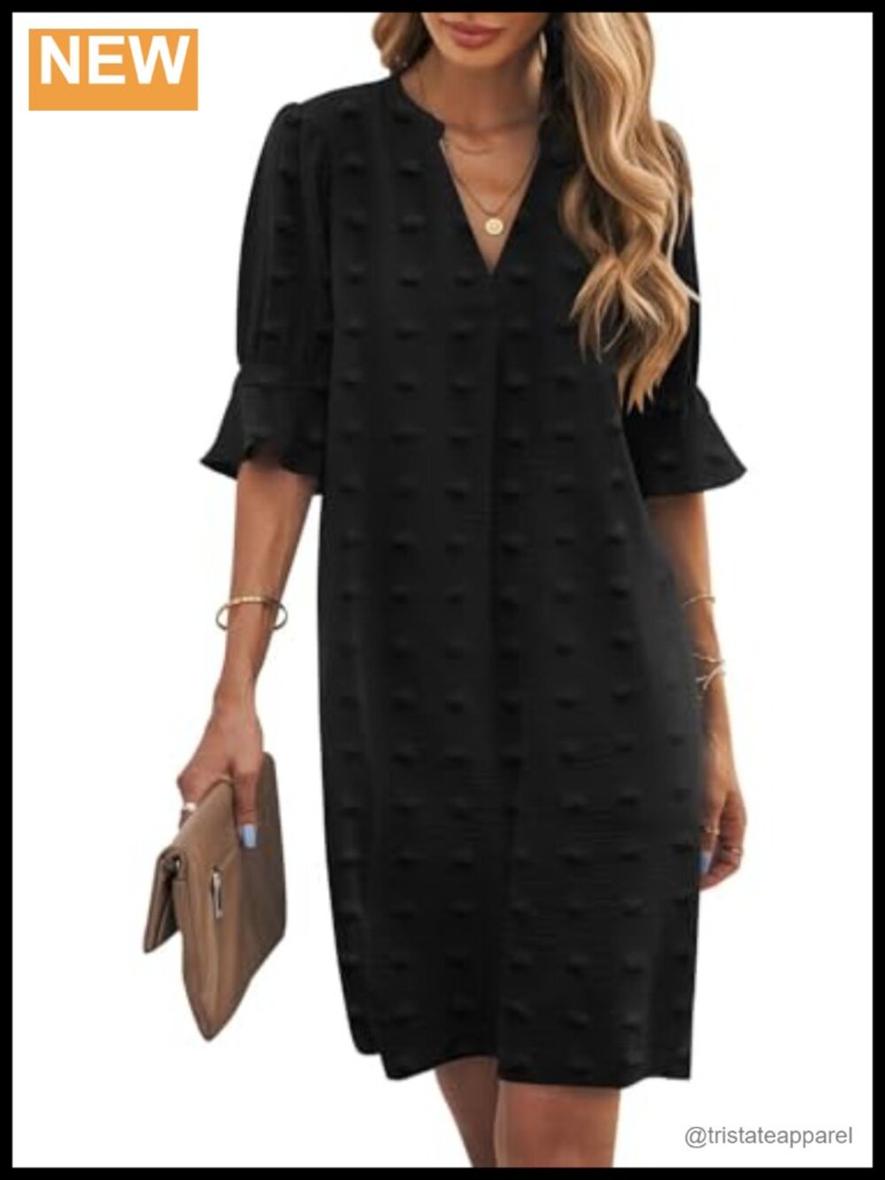 Womens Ruffle Short Sleeve V Neck Shift Dress Summer Casual